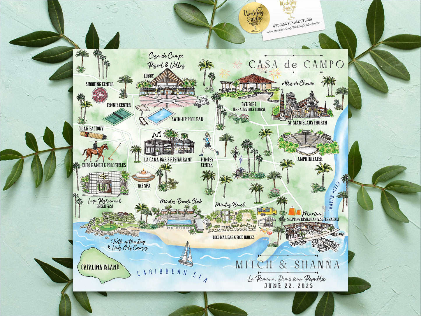 Custom Watercolor Wedding Map: Colorado, 10-11 Locations (Digital Download)